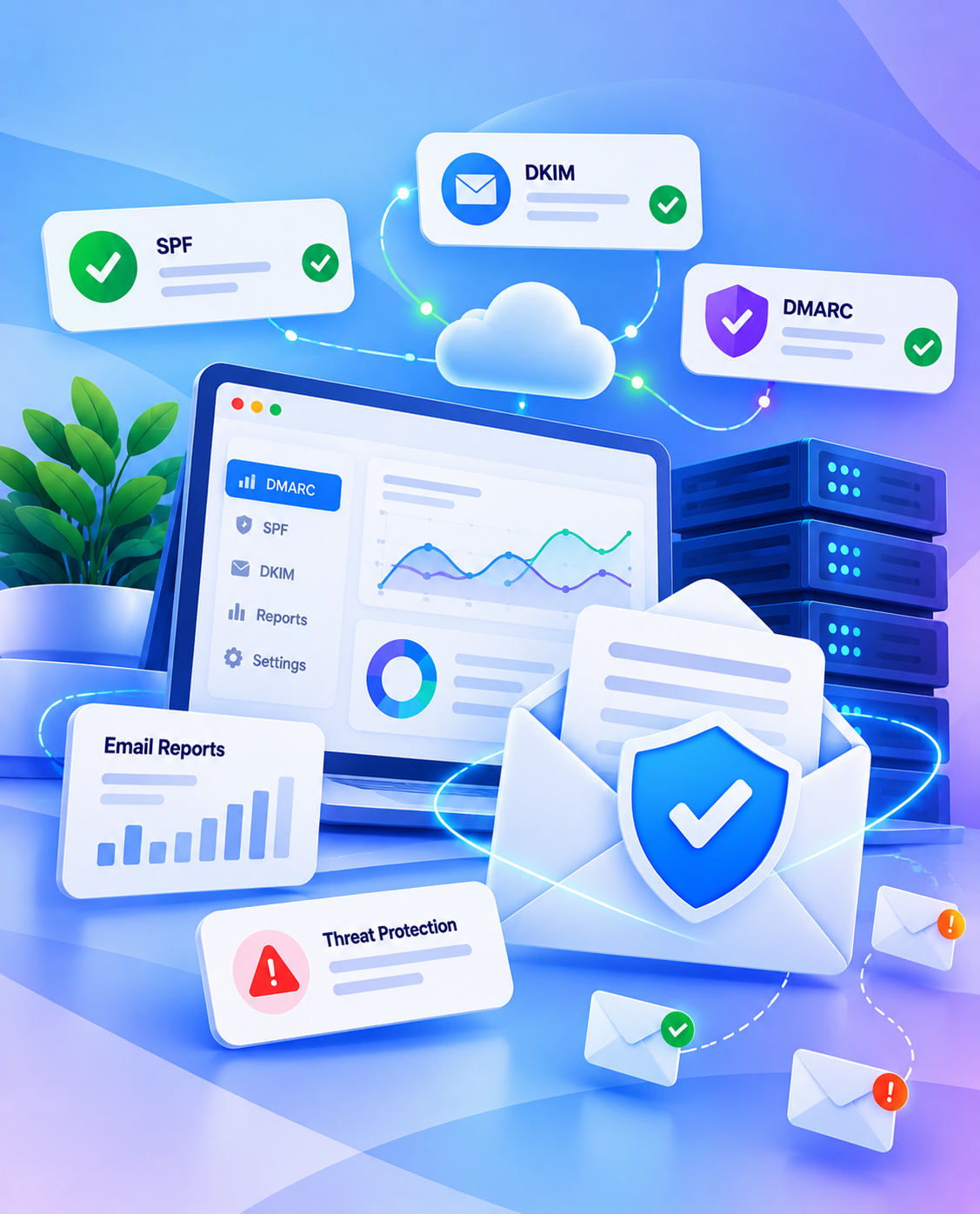 Email authentication settings for DMARC implementation